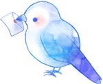 DesignLabo911さんのパステル系の青い鳥のイラストへの提案