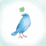 hakka (hakka)さんのパステル系の青い鳥のイラストへの提案