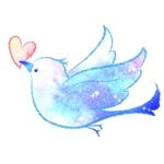 naru (narunell)さんのパステル系の青い鳥のイラストへの提案