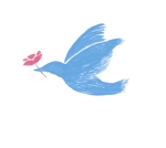 桐原　葉 (kzok)さんのパステル系の青い鳥のイラストへの提案
