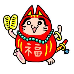 動物系キャラ制作が得意　ラフ無制限&無料 (nobanasi)さんの中古品の買取店「大判屋」だるまのイメージキャラクターへの提案