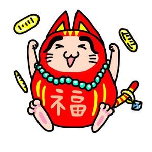 動物系キャラ制作が得意　ラフ無制限&無料 (nobanasi)さんの中古品の買取店「大判屋」だるまのイメージキャラクターへの提案