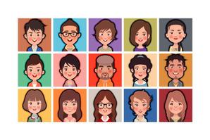 ブリコルール (bricoleur)さんのアバターイラスト制作（女性アバター10個＋男性アバター5個、計15個）への提案