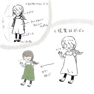 otomoka (otomoka)さんの【1枚5000円8枚合計4万円】SNS・ブログ用イラストの作成！3頭身キャラでポーズいろいろへの提案