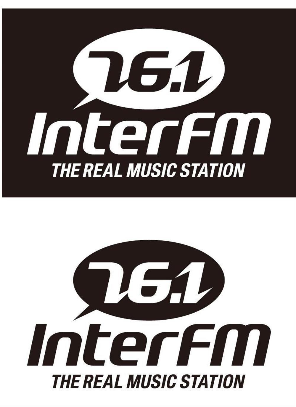 「76.1 THE REAL MUSIC STATION InterFM」のロゴ作成