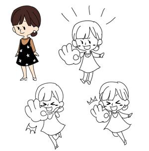 nuts (mikanuts72)さんの【1枚5000円8枚合計4万円】SNS・ブログ用イラストの作成！3頭身キャラでポーズいろいろへの提案