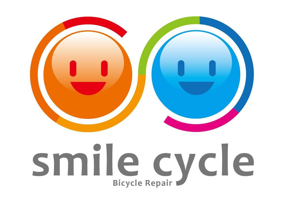 「smile cycle」のロゴ作成