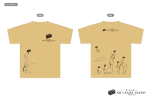 Cosmic design (cosmic_design)さんの食パン専門店「CHIGASAKI　BAKERY」の映えるTシャツを作りたい！への提案