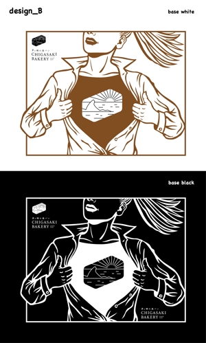 STUDIO ZEAK  (omoidefz750)さんの食パン専門店「CHIGASAKI　BAKERY」の映えるTシャツを作りたい！への提案