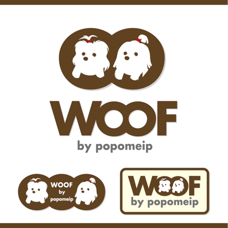 Rays_D (Rays)さんの犬の幼稚園　ドッグサロン　『Woof by popomeip』のロゴデザインへの提案