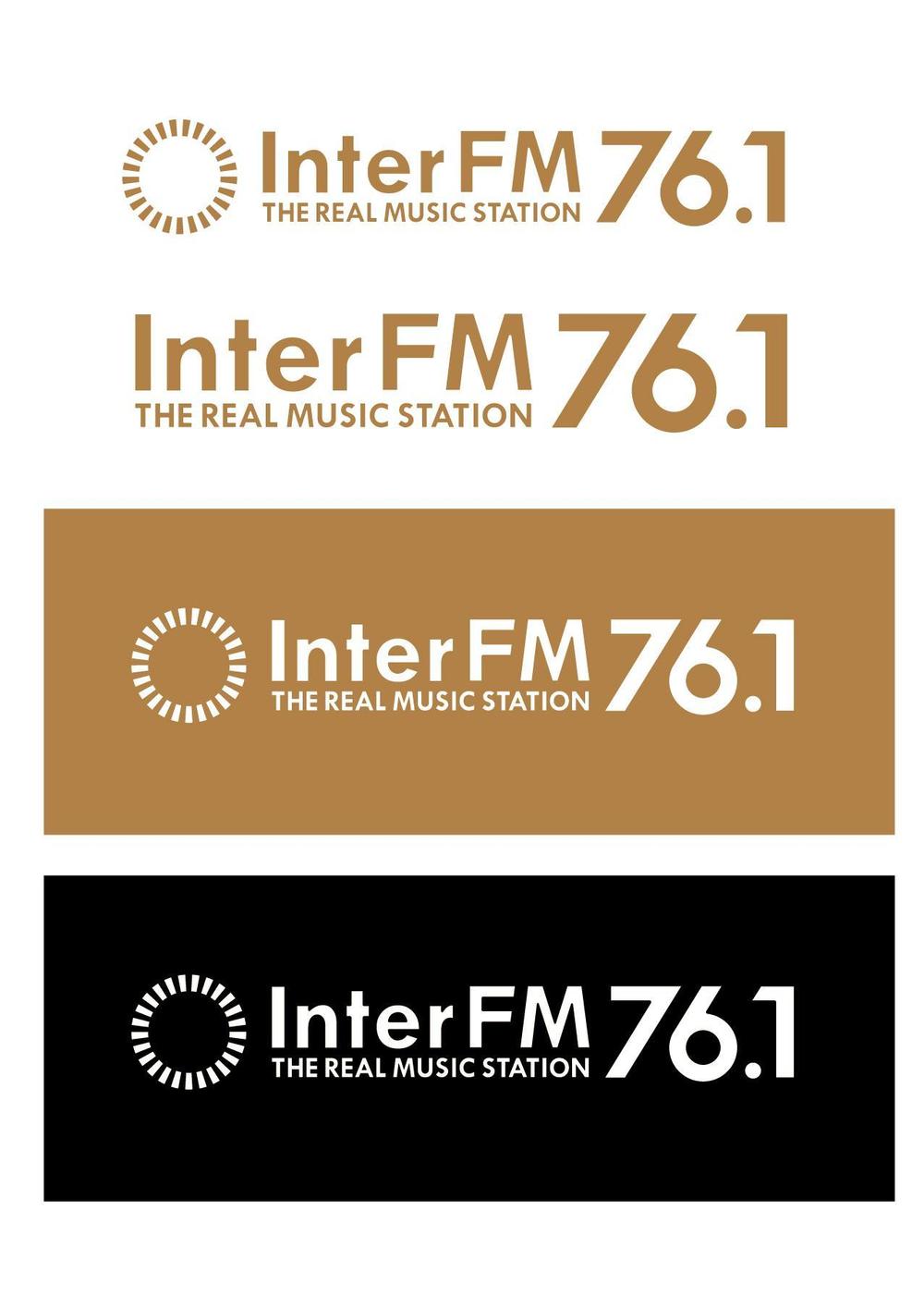 「76.1 THE REAL MUSIC STATION InterFM」のロゴ作成