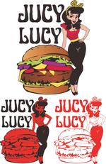 山内　真樹 (risporn_97)さんのハンバーガー屋の「JUCY LUCY」のキャラクターロゴへの提案