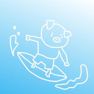 miho (mip026)さんのあぐー豚しゃぶしゃぶ専門店　オーシャンBoo！のマスコットキャラクターへの提案