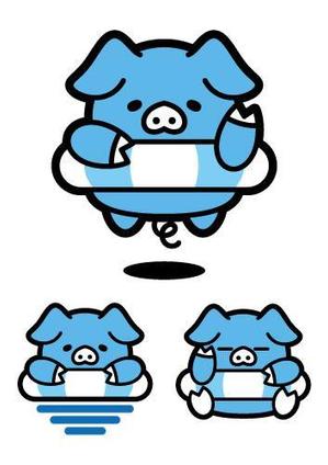ヘブンイラストレーションズ (heavenillust)さんのあぐー豚しゃぶしゃぶ専門店　オーシャンBoo！のマスコットキャラクターへの提案
