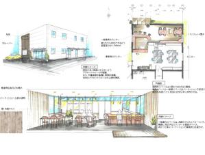 ABE-Hiroaki ()さんのプロパンガス販売店兼資材販売会社事務所の外観および内装パースへの提案