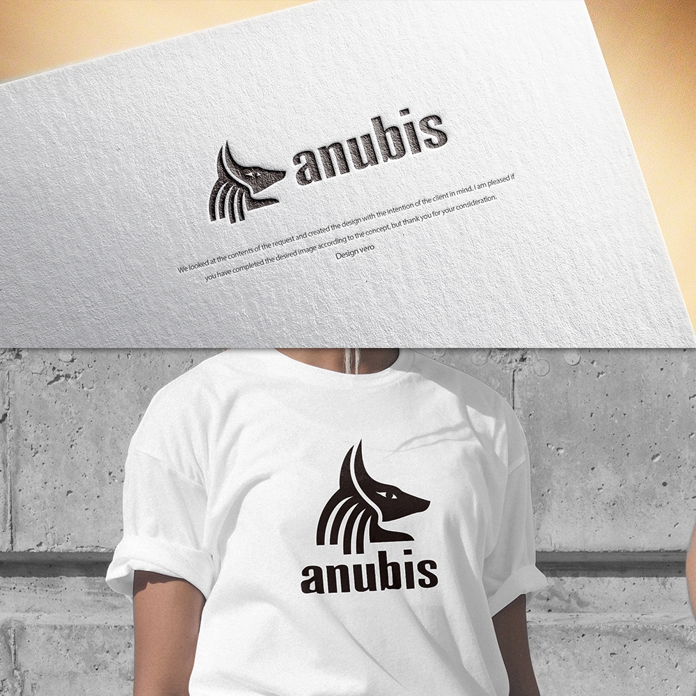 エジプトのアヌビス神(anubis)の横顔のロゴデザイン希望