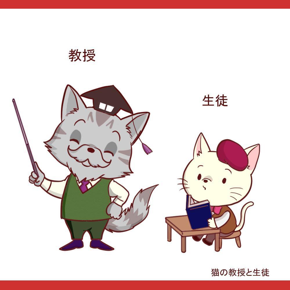 猫をモチーフとしたキャラクターのイラスト制作