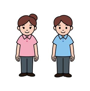 かたばみ壮治 ()さんの訪問看護リハビリステーションのキャラクター　「まじめさん（女）」と「まじめくん（男）」への提案