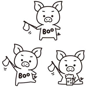 Chiiiz (chiiiz)さんのあぐー豚しゃぶしゃぶ専門店　オーシャンBoo！のマスコットキャラクターへの提案
