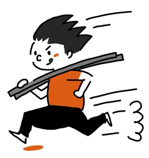 500ml（いしかわりさ） (500ml_design)さんの足場屋ダッシュ　イラストへの提案