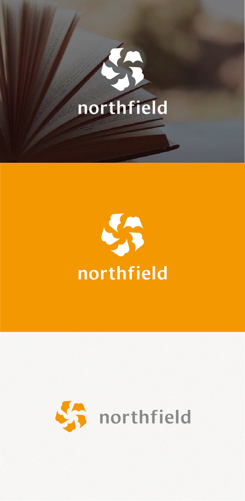 古本に関わる会社「northfield」のロゴ作成依頼。