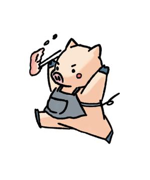 P.inc (yuri_pei)さんのあぐー豚しゃぶしゃぶ専門店　オーシャンBoo！のマスコットキャラクターへの提案