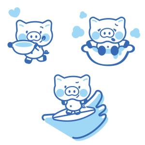 asuka-kuma (asuka-kuma)さんのあぐー豚しゃぶしゃぶ専門店　オーシャンBoo！のマスコットキャラクターへの提案