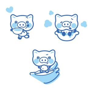 asuka-kuma (asuka-kuma)さんのあぐー豚しゃぶしゃぶ専門店　オーシャンBoo！のマスコットキャラクターへの提案