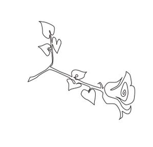 sachiko31282 (sachiko31282)さんの某花屋さんのコンセプトイラスト「ひと筆描きの一輪の花」への提案