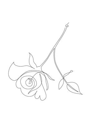 いわた かおり (castell)さんの某花屋さんのコンセプトイラスト「ひと筆描きの一輪の花」への提案