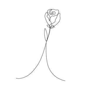 Cosmic design (cosmic_design)さんの某花屋さんのコンセプトイラスト「ひと筆描きの一輪の花」への提案