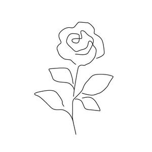 K' design office (Raptor)さんの某花屋さんのコンセプトイラスト「ひと筆描きの一輪の花」への提案