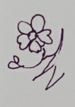 Yooou ()さんの某花屋さんのコンセプトイラスト「ひと筆描きの一輪の花」への提案