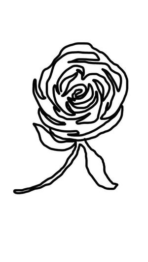 AS (AS-u198719932009c)さんの某花屋さんのコンセプトイラスト「ひと筆描きの一輪の花」への提案