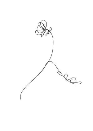 須田やよい (gozei)さんの某花屋さんのコンセプトイラスト「ひと筆描きの一輪の花」への提案