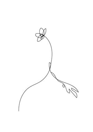 須田やよい (gozei)さんの某花屋さんのコンセプトイラスト「ひと筆描きの一輪の花」への提案