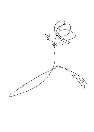 須田やよい (gozei)さんの某花屋さんのコンセプトイラスト「ひと筆描きの一輪の花」への提案
