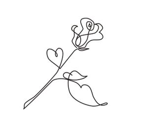 sachiko31282 (sachiko31282)さんの某花屋さんのコンセプトイラスト「ひと筆描きの一輪の花」への提案