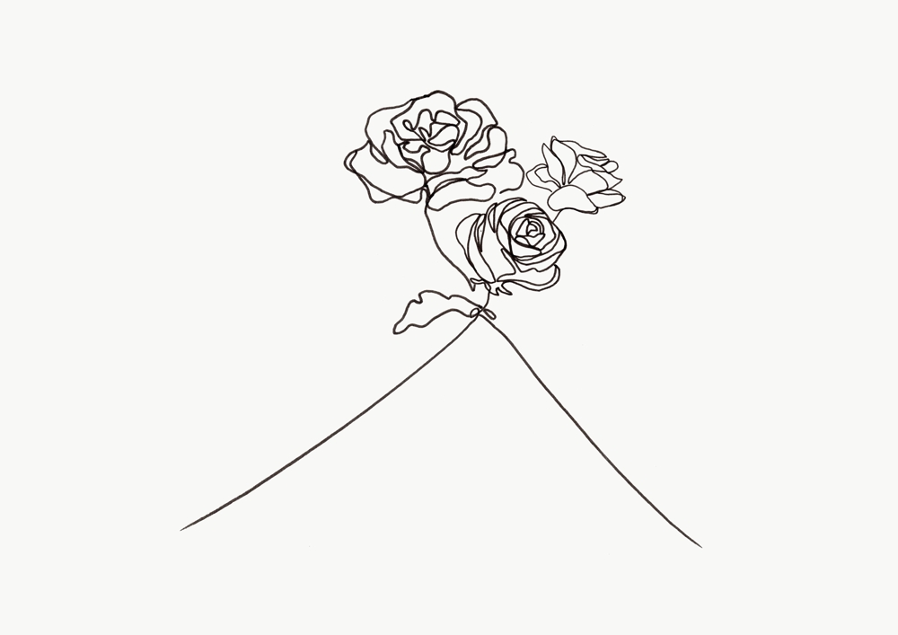 Art Potさんの事例 実績 提案 某花屋さんのコンセプトイラスト ひと筆描きの一輪の花 Naotatsuga クラウドソーシング ランサーズ