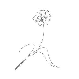 たにばたゆう (tanibata_yu)さんの某花屋さんのコンセプトイラスト「ひと筆描きの一輪の花」への提案