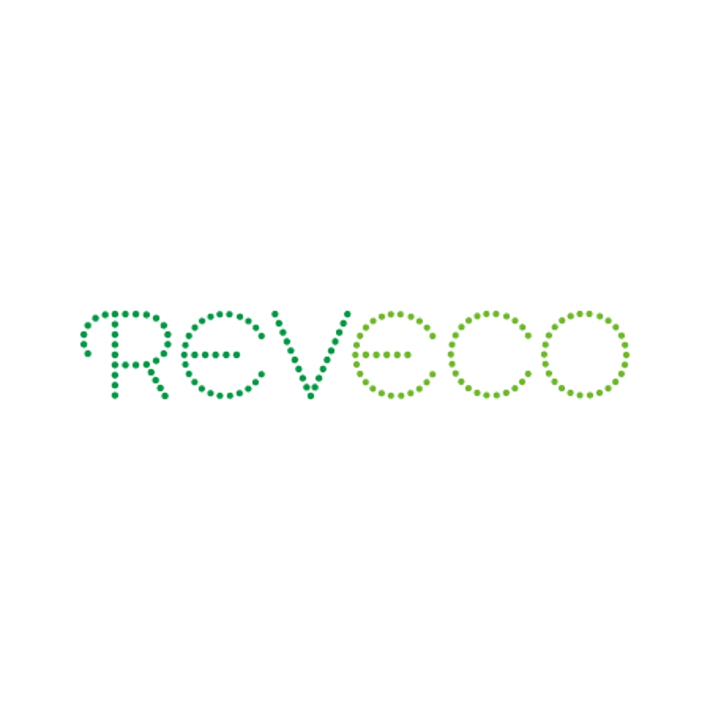 照明器具の名称（ブランド）「REVECO」の字をもとにロゴマークを制作依頼します。
