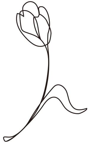 HM_3424さんの某花屋さんのコンセプトイラスト「ひと筆描きの一輪の花」への提案
