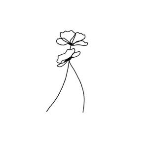 Bomri ()さんの某花屋さんのコンセプトイラスト「ひと筆描きの一輪の花」への提案