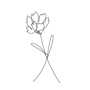 uyauya (uyauya67)さんの某花屋さんのコンセプトイラスト「ひと筆描きの一輪の花」への提案