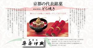 me0305さんの京都伝統「をどり」関連冊子の老舗菓子店広告ページの背景デザインの変更への提案