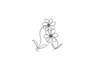 某花屋さんのコンセプトイラスト ひと筆描きの一輪の花 の事例 実績 提案一覧 Id 356 イラスト制作の仕事 クラウドソーシング ランサーズ