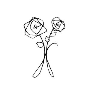 kyokyo (kyokyo)さんの某花屋さんのコンセプトイラスト「ひと筆描きの一輪の花」への提案