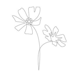 red_rain (red_rain)さんの某花屋さんのコンセプトイラスト「ひと筆描きの一輪の花」への提案