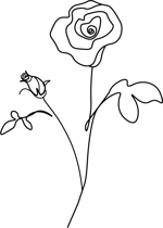 bun1さんの某花屋さんのコンセプトイラスト「ひと筆描きの一輪の花」への提案