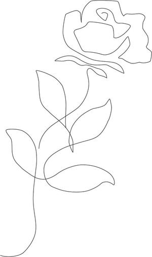 shiorie (rieshio0425)さんの某花屋さんのコンセプトイラスト「ひと筆描きの一輪の花」への提案